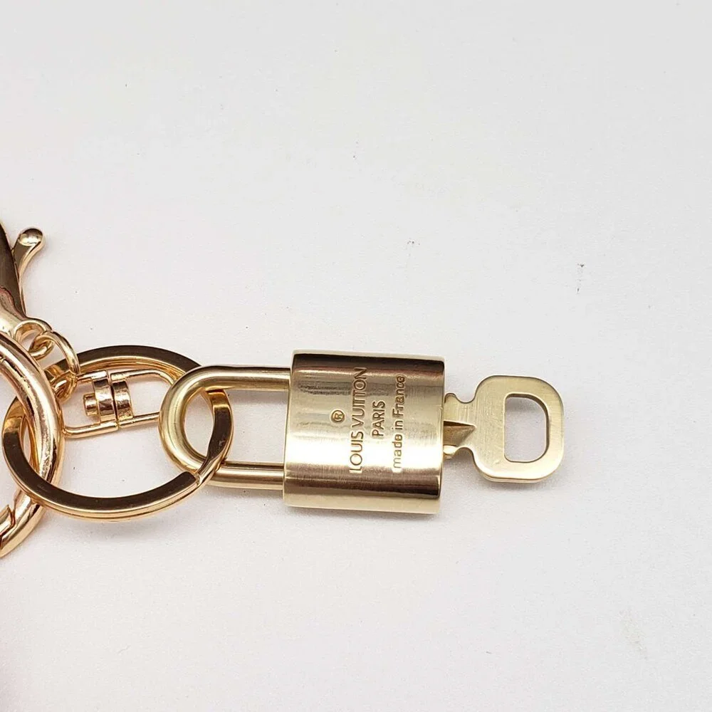 Authentic Louis Vuitton Gold Lock 🔒 Keychain Bag Unbranded Hello Kitty Charm LV